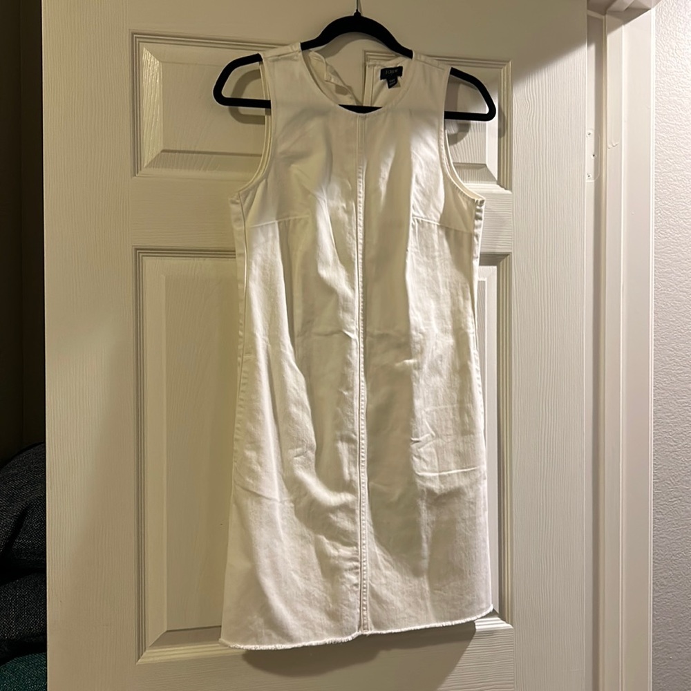 J.crew white denim dress